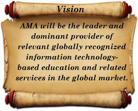 AMA VISION AND MISSION .